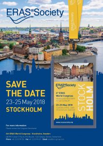 The 6th World Congress of ERAS, Stockholm, Sweden, 2018